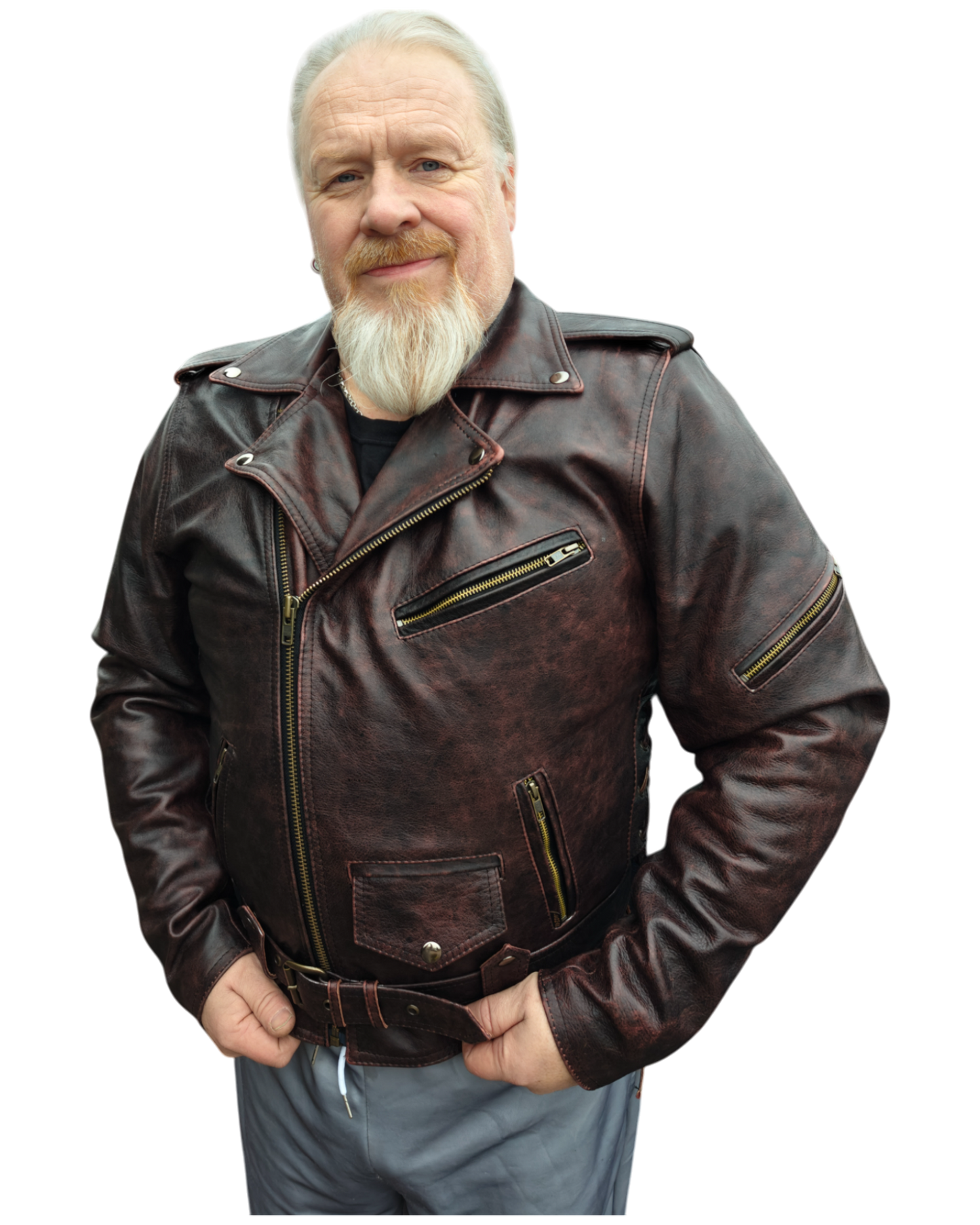 Ledmar MOTORCYCLE JACKET k02 – Perinteinen Nahkarotsi