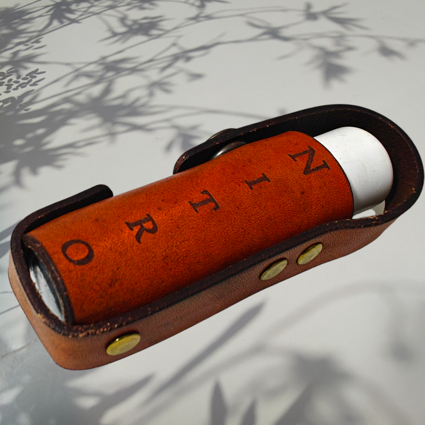 nahkajaakko nahkainen nitro - dinit kotelo käsityönä