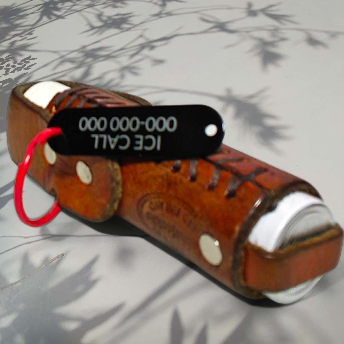 nahkajaakko nahkainen nitro - dinit kotelo käsityönä