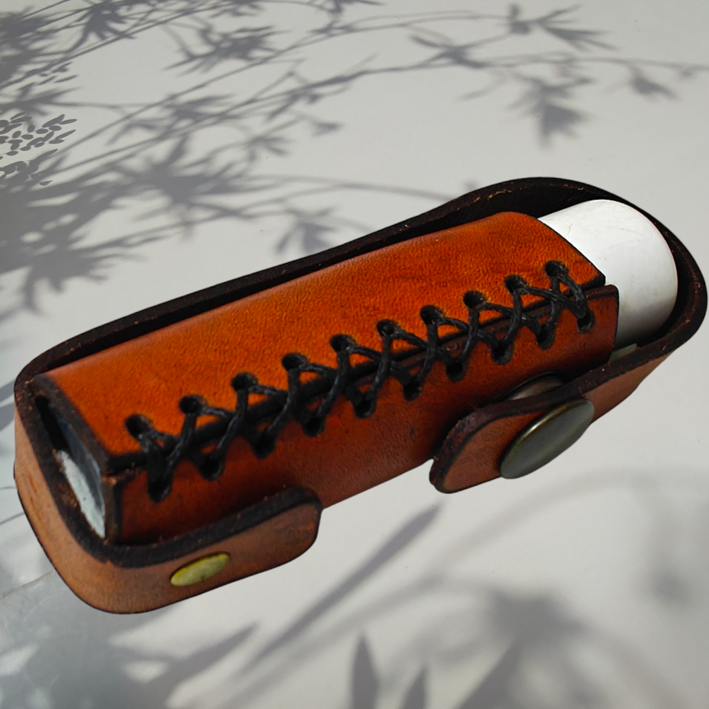 nahkajaakko nahkainen nitro - dinit kotelo käsityönä