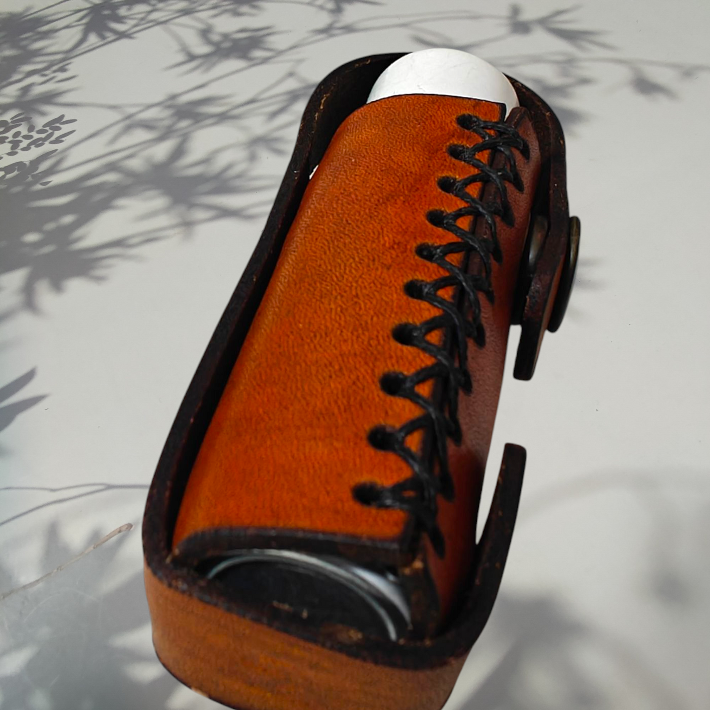 nahkajaakko nahkainen nitro - dinit kotelo käsityönä