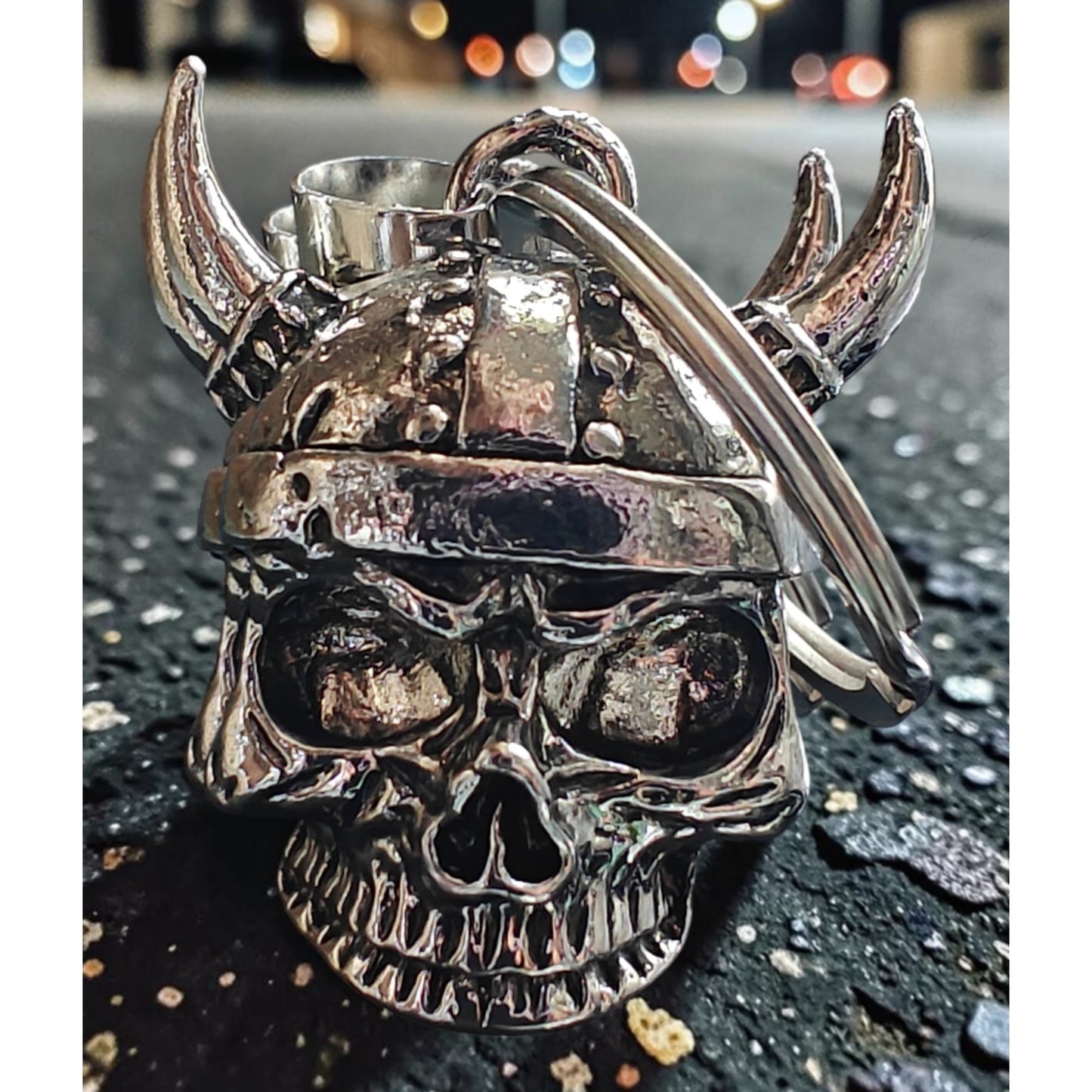 Nahkajaakko GREMLIN BELL  viikinkikallo
