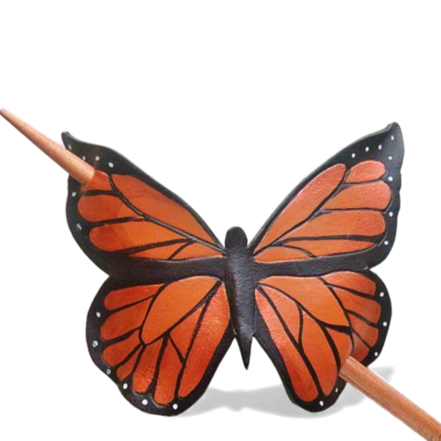 nahkajaakko nahkainen nuttura barrette käsityönä